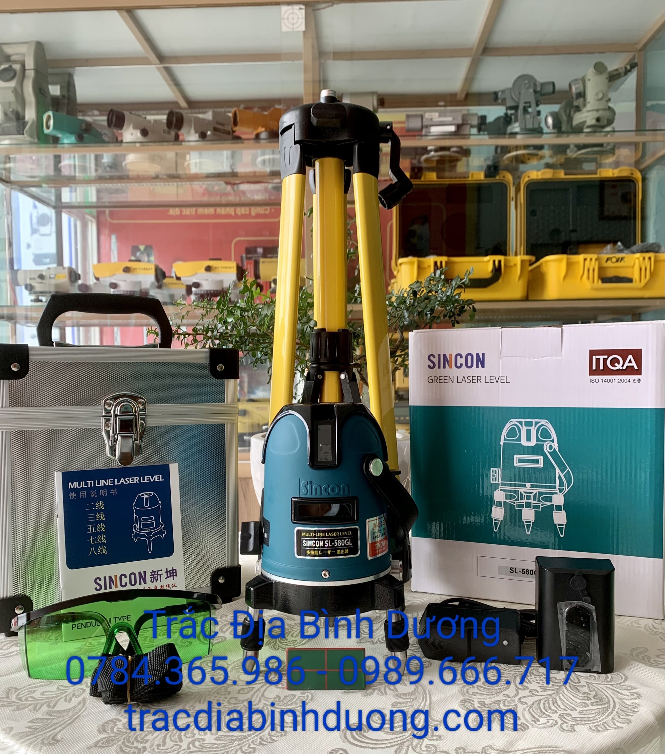 MÁY CÂN BẰNG LASER 5 TIA XANH SINCON SL-580GL